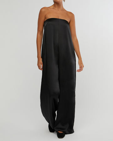 Strapless Wide Leg Jumpsuit