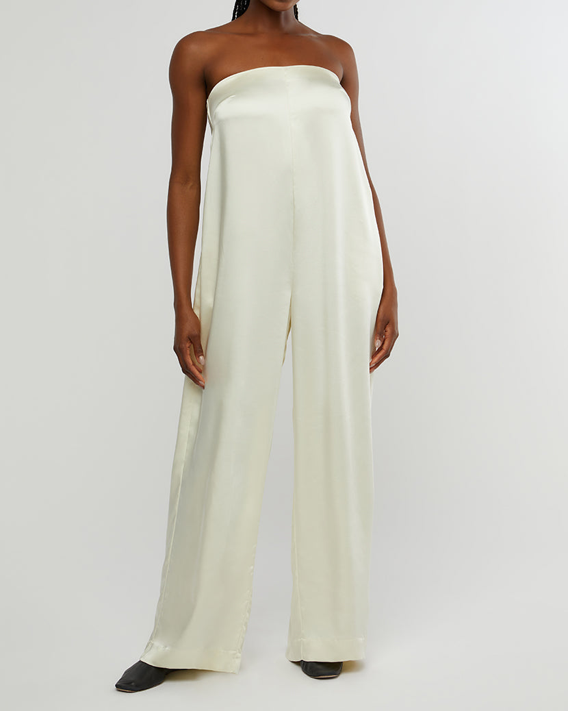 Strapless Wide Leg Jumpsuit