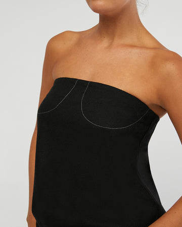 Strapless A-line Top