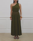 One Shoulder Maxi Dress