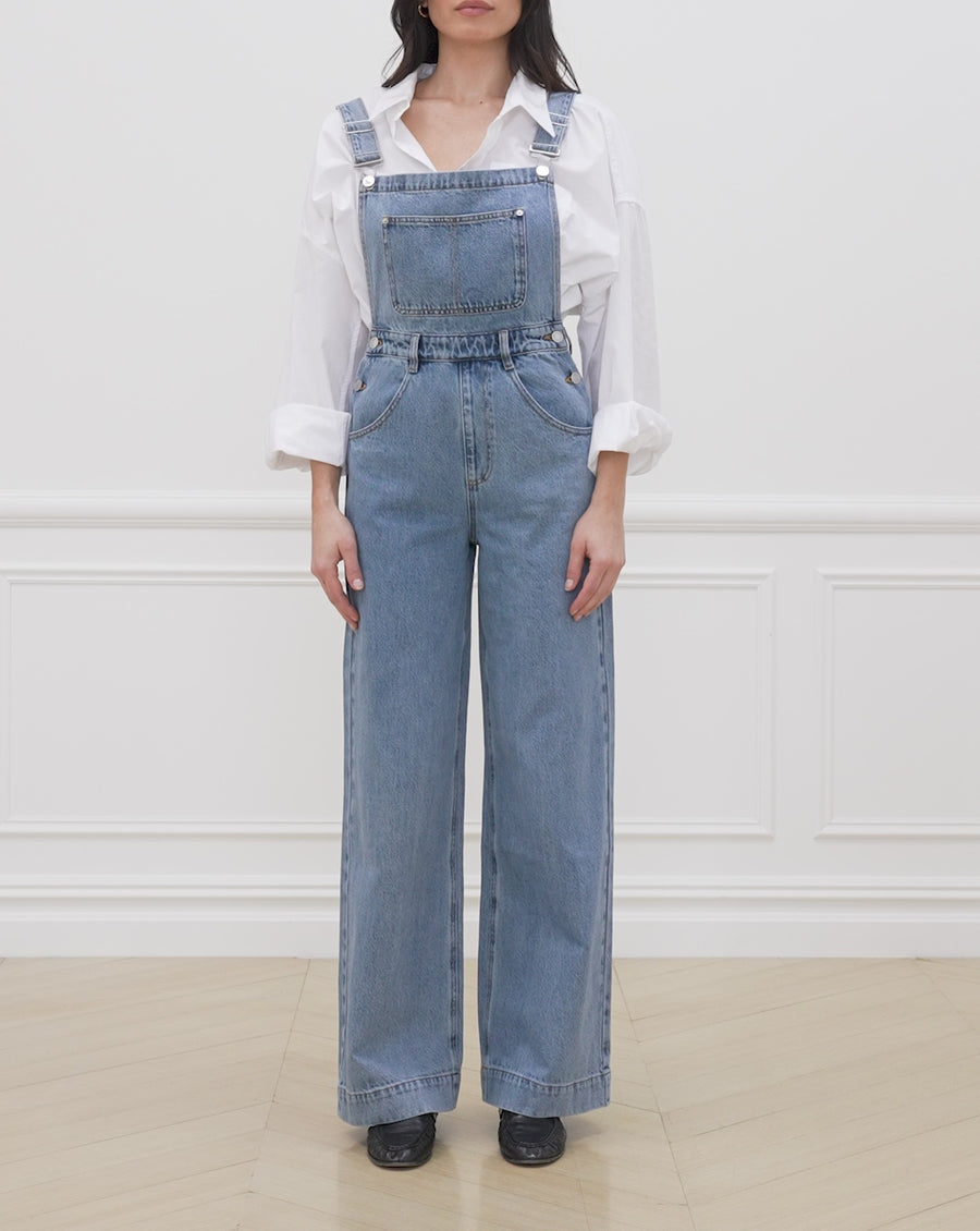 Wide Leg Denim Overall